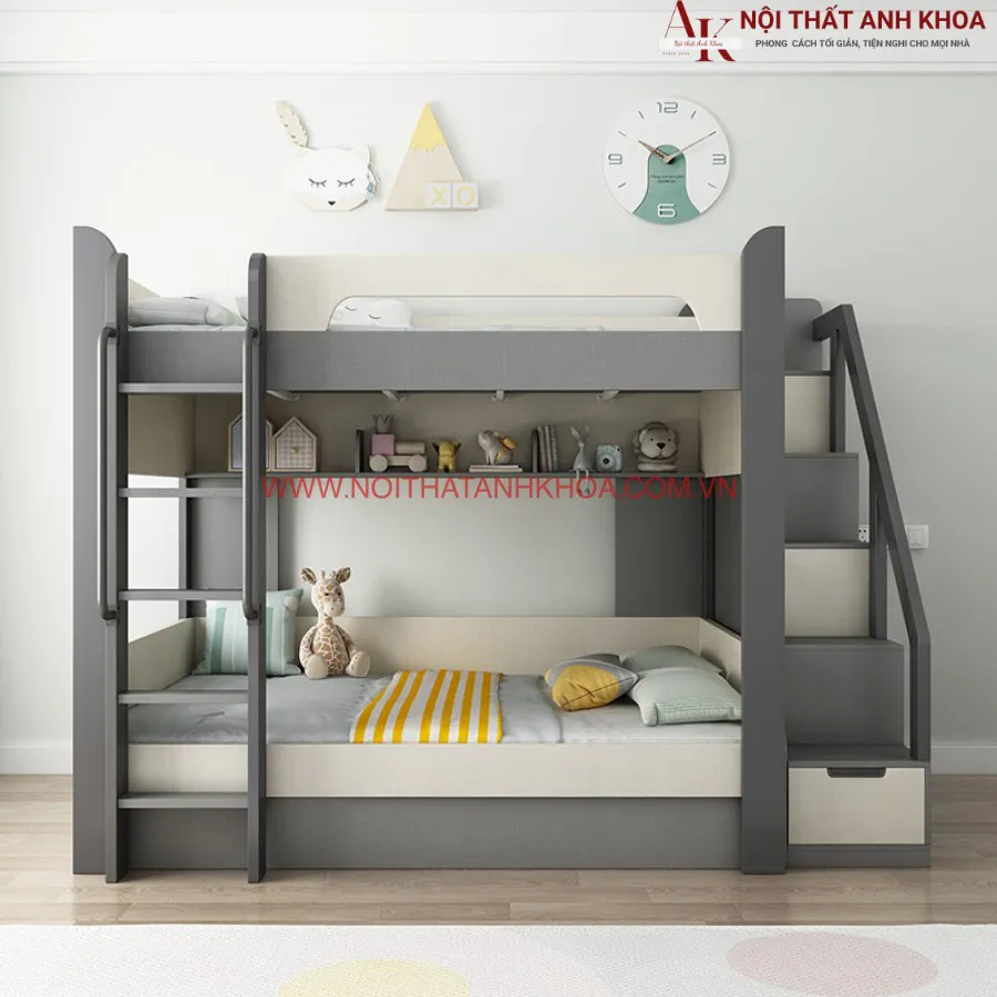 Giường Tầng Trẻ Em Gỗ Công Nghiệp Đẹp Cao Cấp