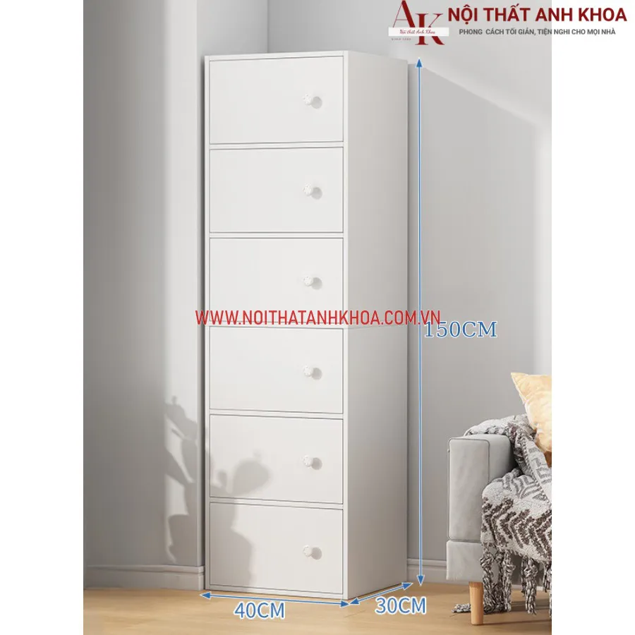 Kệ 6 Tầng Gỗ Công Nghiệp Cho Không Gian Nhỏ