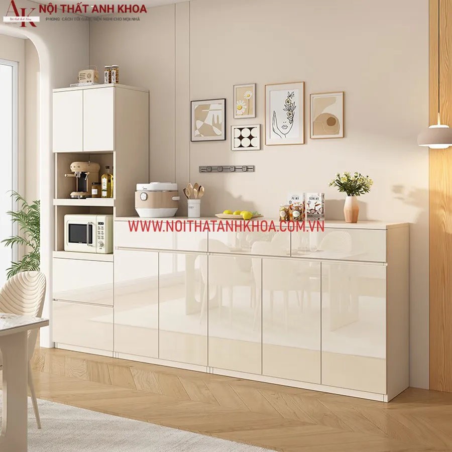 Kệ Bếp Để Lò Vi Sóng Gỗ Công Nghiệp Đẹp Hiện Đại