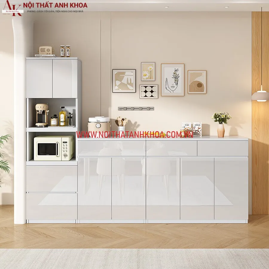 Kệ Bếp Để Lò Vi Sóng Gỗ Công Nghiệp Đẹp Hiện Đại