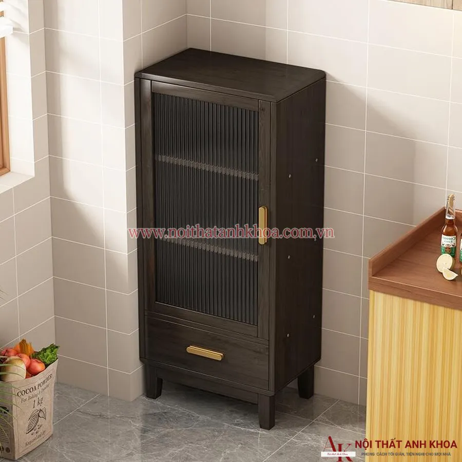 Kệ Để Chén Bật Cánh Kính Thông Minh Gỗ Công Nghiệp