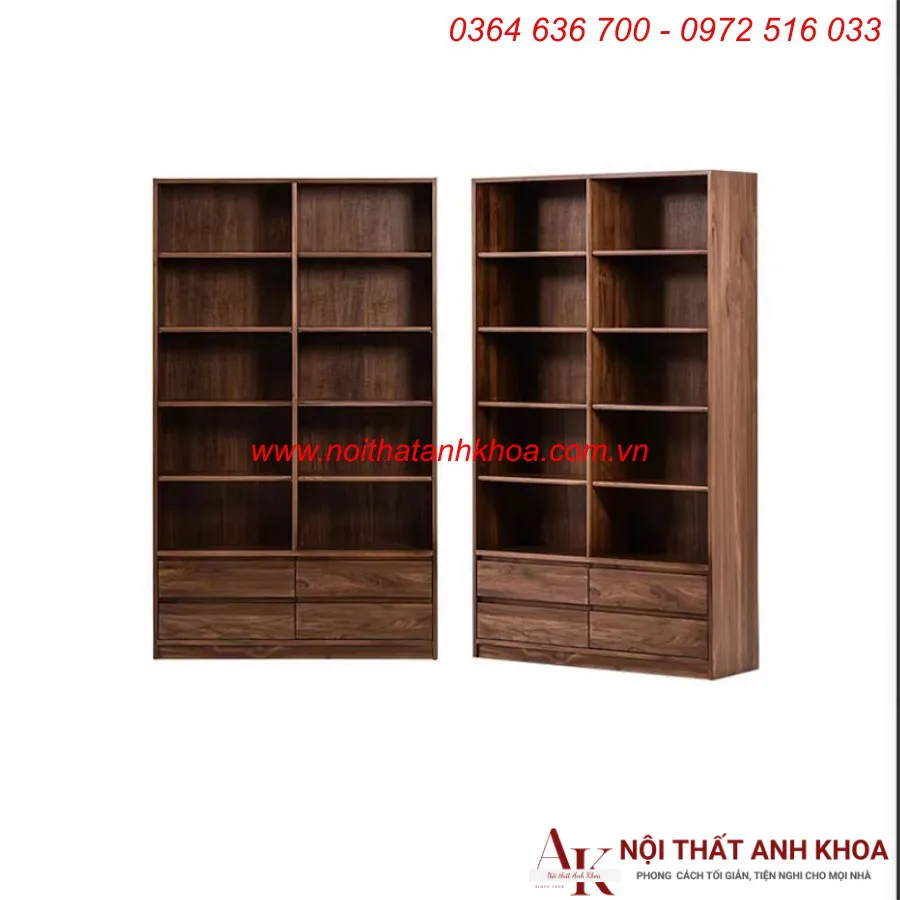 Kệ Để Sách Đứng Gỗ Công Nghiệp Màu Nâu Vân Gỗ Đẹp Hiện Đại