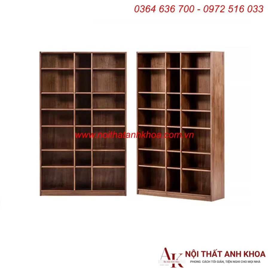Kệ Để Sách Đứng Gỗ Công Nghiệp Màu Nâu Vân Gỗ Đẹp Hiện Đại