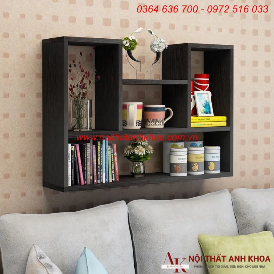 Kệ Để Sách Treo Tường Đơn Giản Gỗ Công Nghiệp