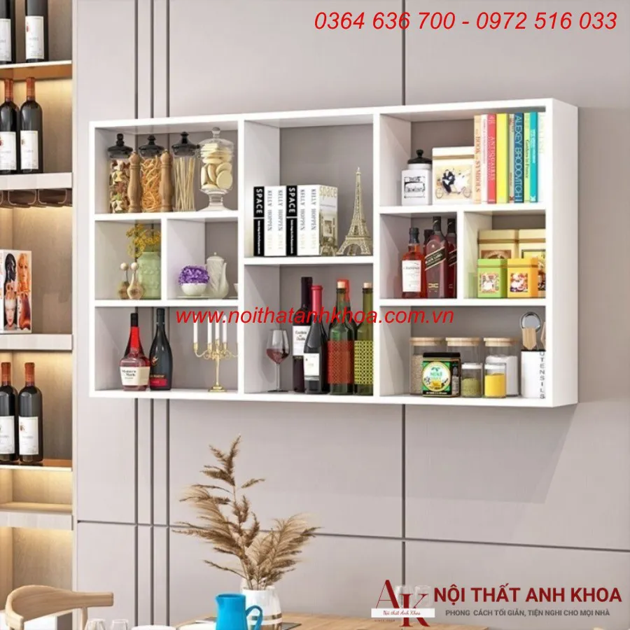 Kệ Sách Treo Tường Giá Rẻ Gỗ MDF Cao Cấp