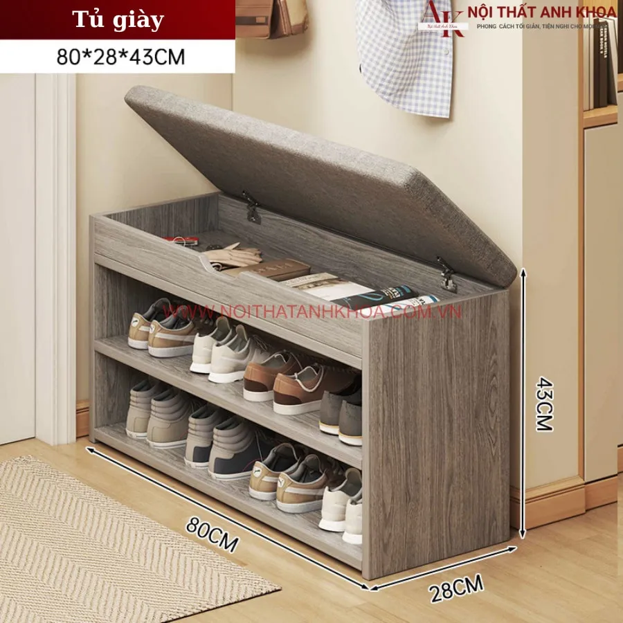Kệ Giày Mini Có Ghế Ngồi Nhỏ Gọn Tiện Nghi