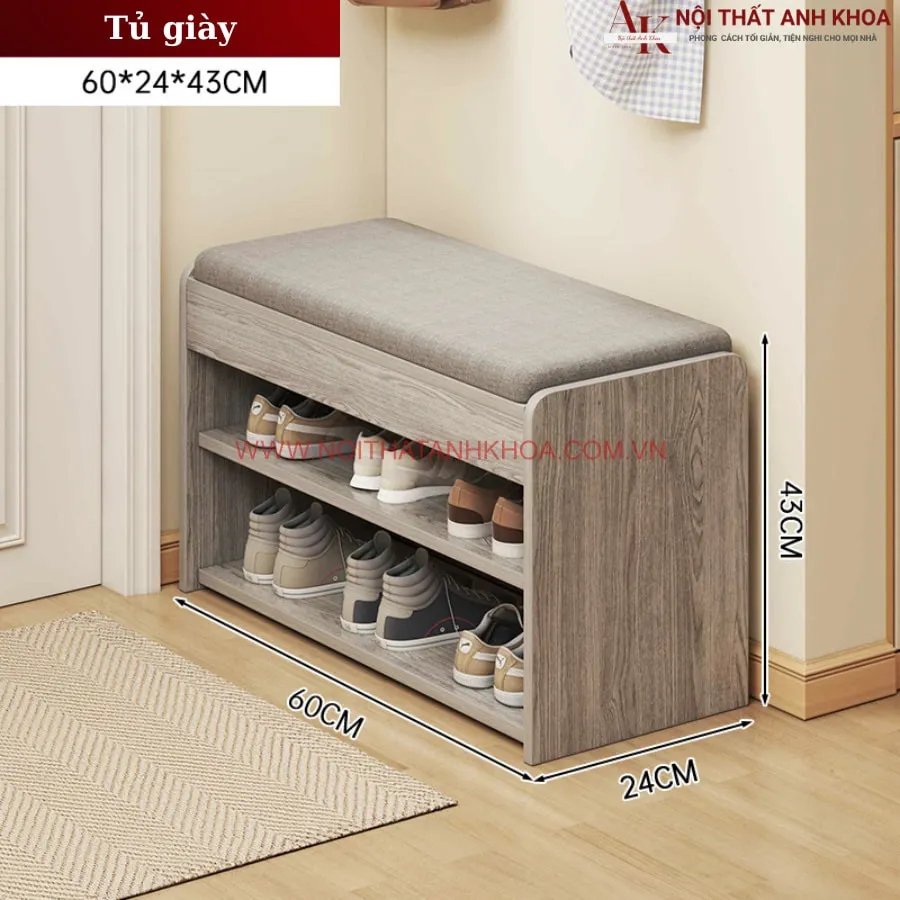 Kệ Giày Mini Có Ghế Ngồi Nhỏ Gọn Tiện Nghi