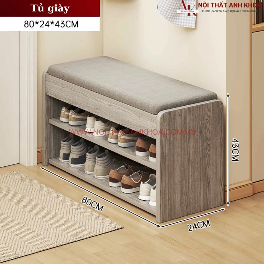 Kệ Giày Mini Có Ghế Ngồi Nhỏ Gọn Tiện Nghi