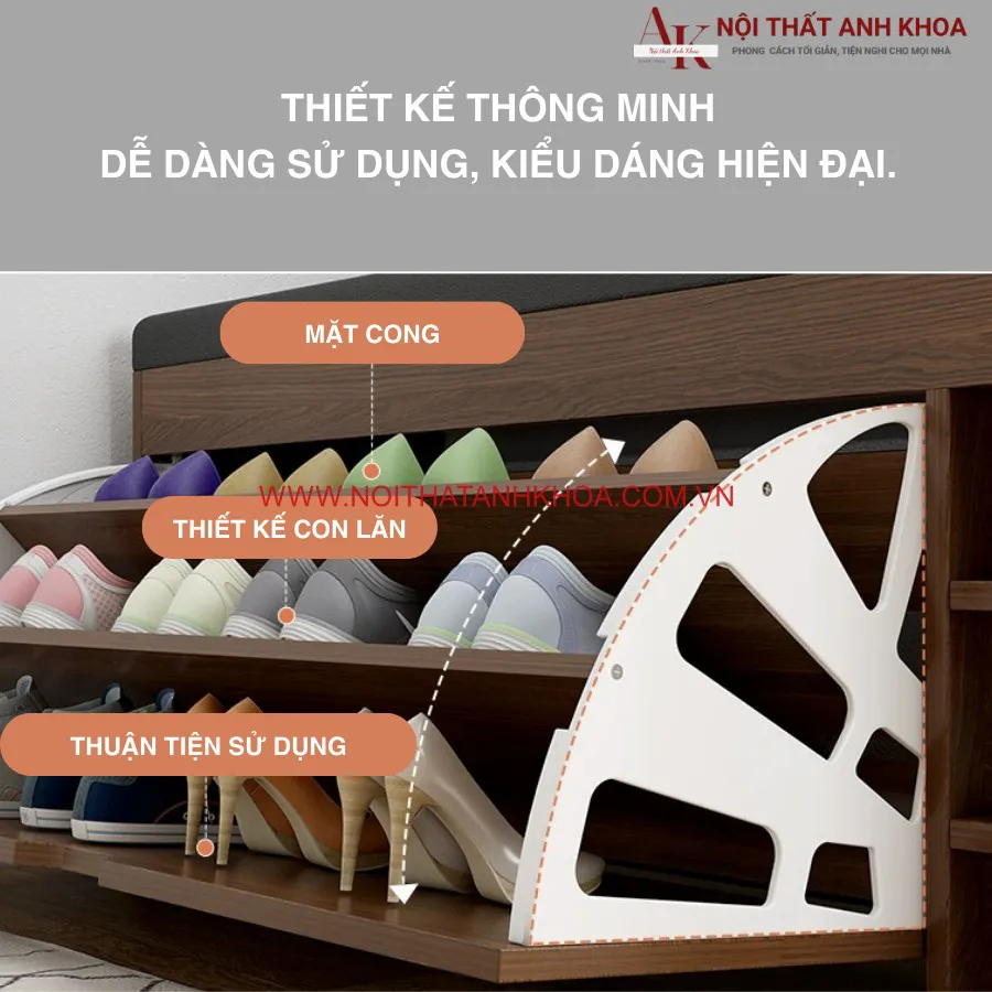 Kệ Giày Thông Minh Gỗ Công Nghiệp Đa Năng Tiện Lợi