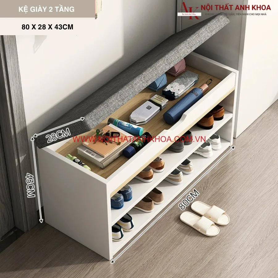 Kệ Giày Thông Minh Gỗ Công Nghiệp Hiện Đại Tối Giản