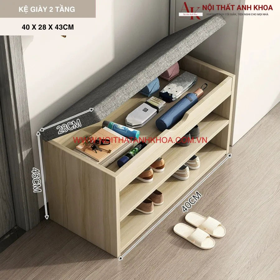 Kệ Giày Thông Minh Gỗ Công Nghiệp Hiện Đại Tối Giản