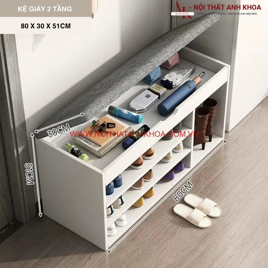 Kệ Giày Thông Minh Gỗ Công Nghiệp Hiện Đại Tối Giản