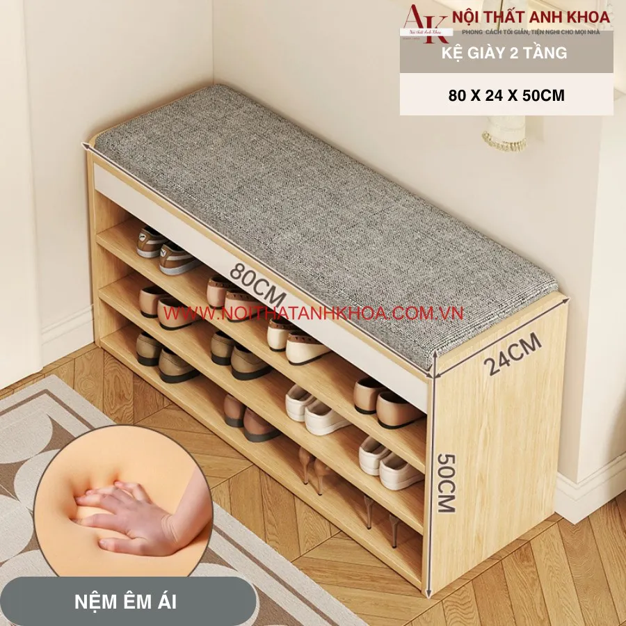 Kệ Giày Thông Minh Gỗ Công Nghiệp Hiện Đại Tối Giản