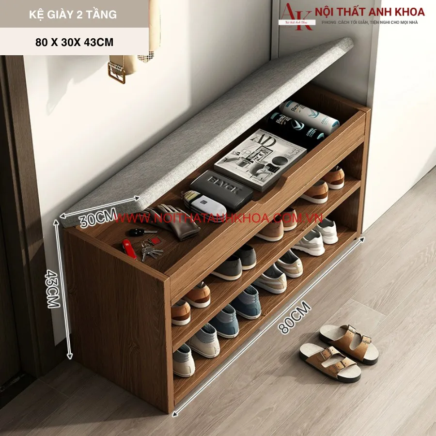 Kệ Giày Thông Minh Gỗ Công Nghiệp Hiện Đại Tối Giản