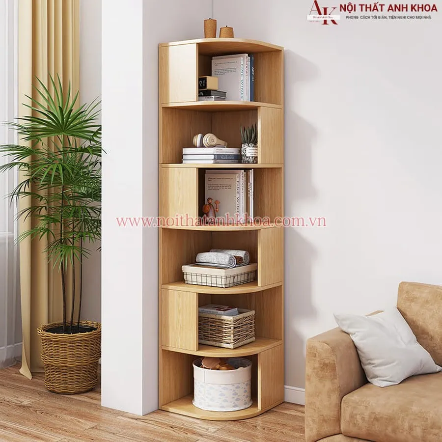 Kệ Gỗ Góc Tường Đẹp Hiện Đại Giá Tốt