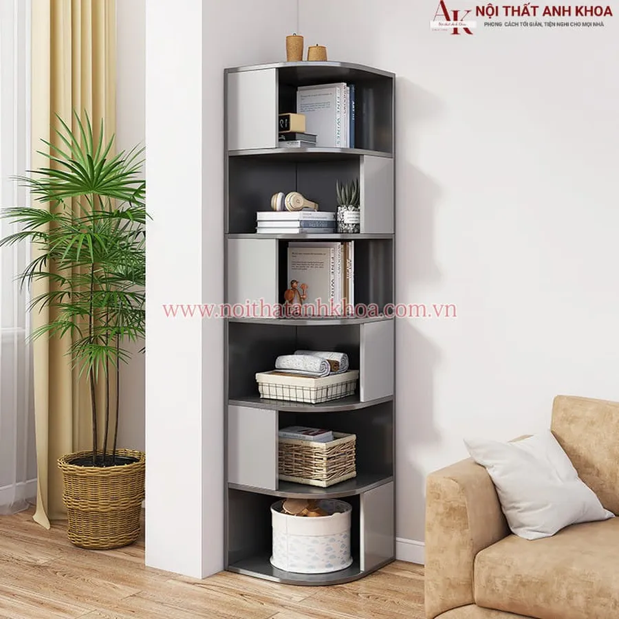 Kệ Gỗ Góc Tường Đẹp Hiện Đại Giá Tốt