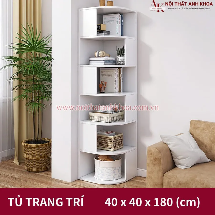Kệ Gỗ Góc Tường Đẹp Hiện Đại Giá Tốt