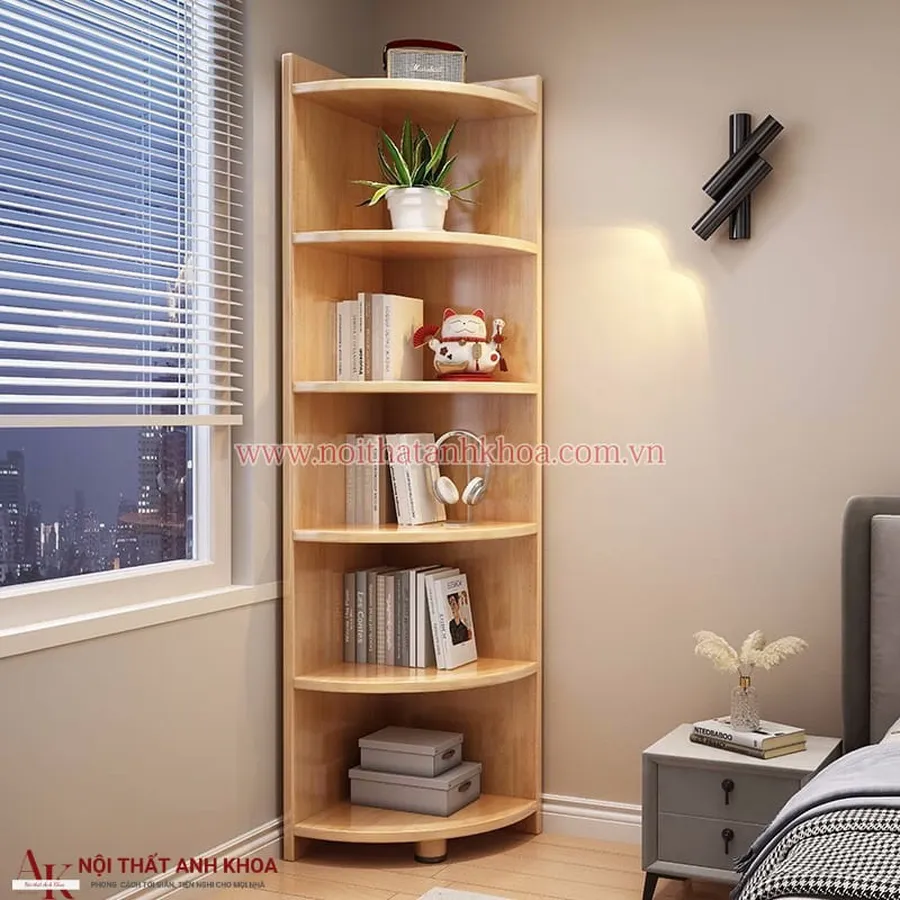 Kệ Gỗ Góc Tường Phòng Ngủ Đẹp Giá Tốt