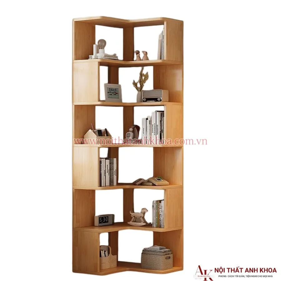 Kệ Góc Tường Trang Trí Phòng Khách Bằng Gỗ Công Nghiệp Đẹp Tiện Lợi