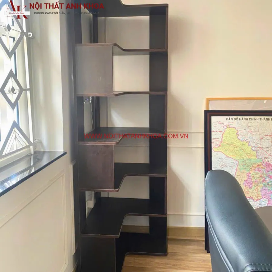 Kệ Góc Tường Trang Trí Phòng Khách Bằng Gỗ Công Nghiệp Đẹp Tiện Lợi