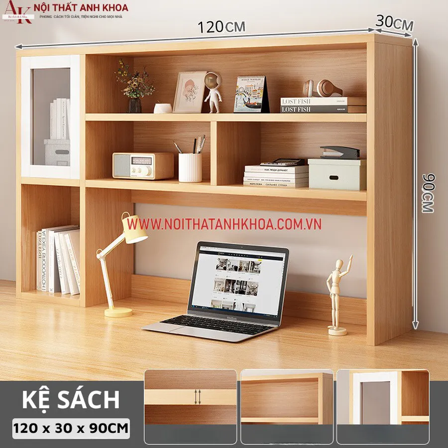 Kệ Sách Để Bàn Bằng Gỗ Công Nghiệp Đẹp Hiện Đại Giá Rẻ