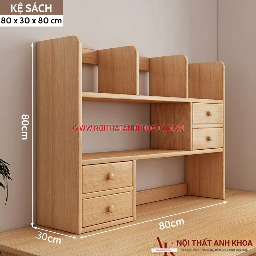 Kệ Sách Để bàn Học Gỗ Công Nghiệp Đẹp Hiện Đại