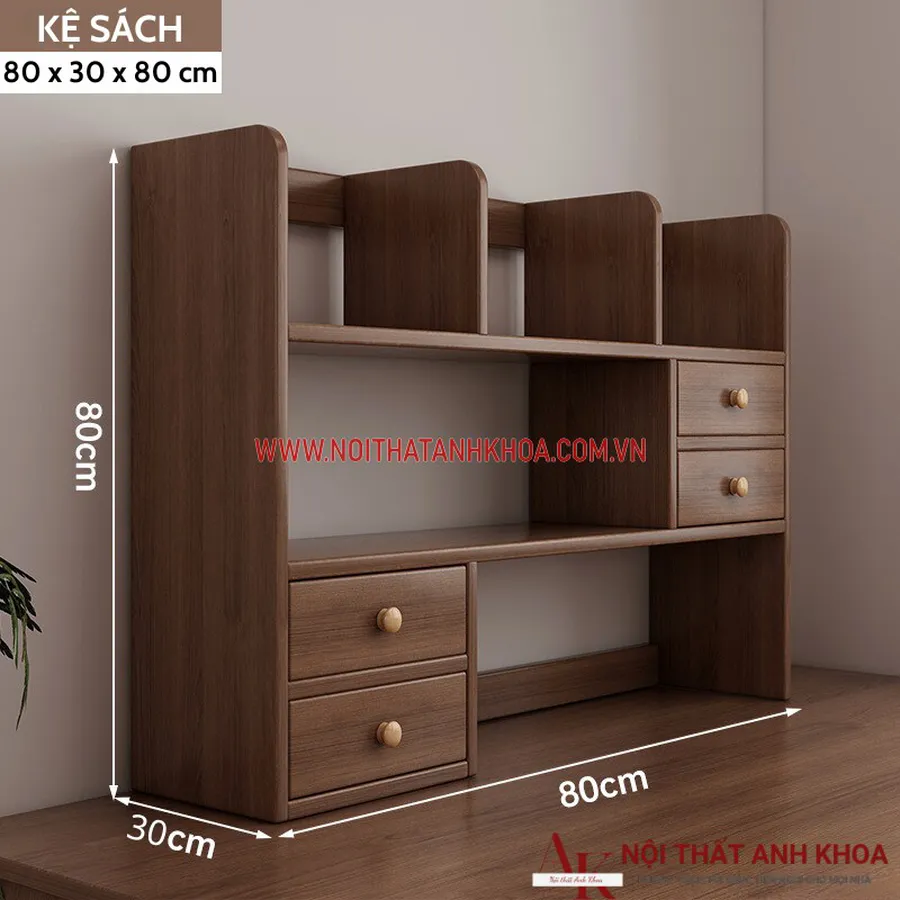 Kệ Sách Để bàn Học Gỗ Công Nghiệp Đẹp Hiện Đại