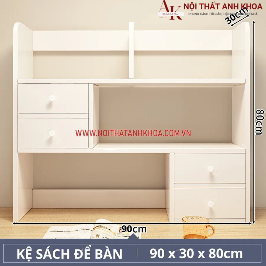 Kệ Sách Để Bàn Làm Việc Gỗ Công Nghiệp Mẫu Hiện Đại Giá Rẻ