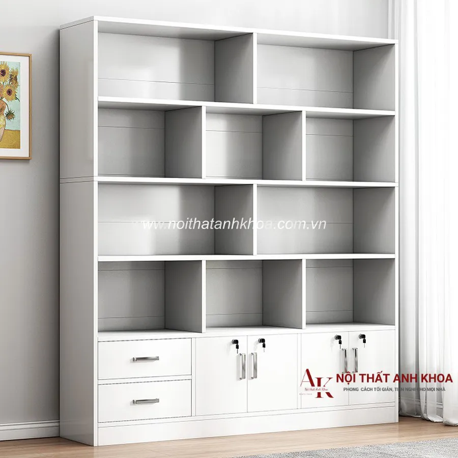 Kệ Sách Đẹp Gỗ Công Nghiệp MDF Phủ Melamine Đẹp Hiện Đại