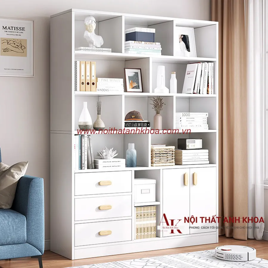 Kệ Sách Đứng Đẹp Gỗ MDF Cao Cấp Thiết Kế Sang Trọng