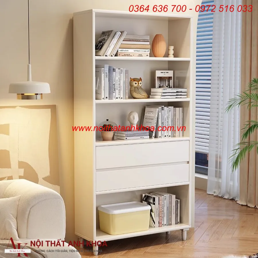 Kệ Sách Đứng Gỗ Công Nghiệp Đẹp Đơn Giản