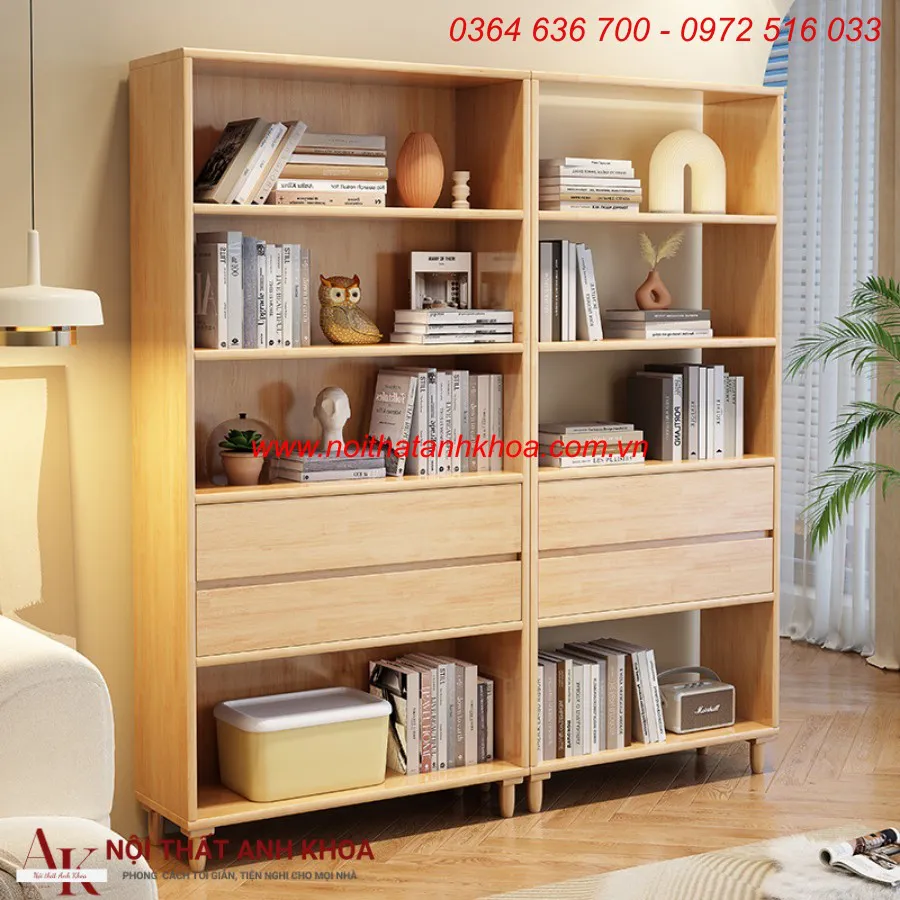 Kệ Sách Đứng Gỗ Công Nghiệp Đẹp Đơn Giản