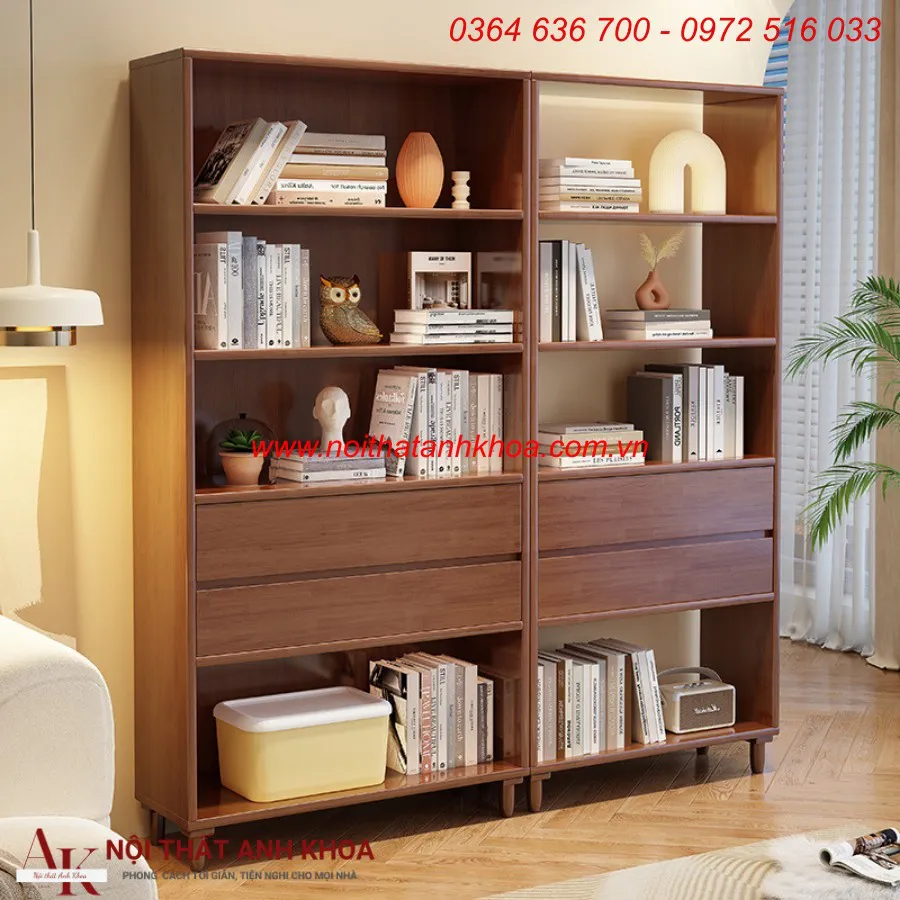 Kệ Sách Đứng Gỗ Công Nghiệp Đẹp Đơn Giản