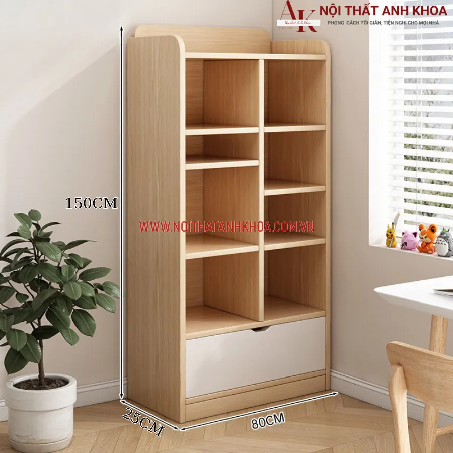 Kệ Sách Đứng Gỗ Công Nghiệp Giá Rẻ Chất Lượng