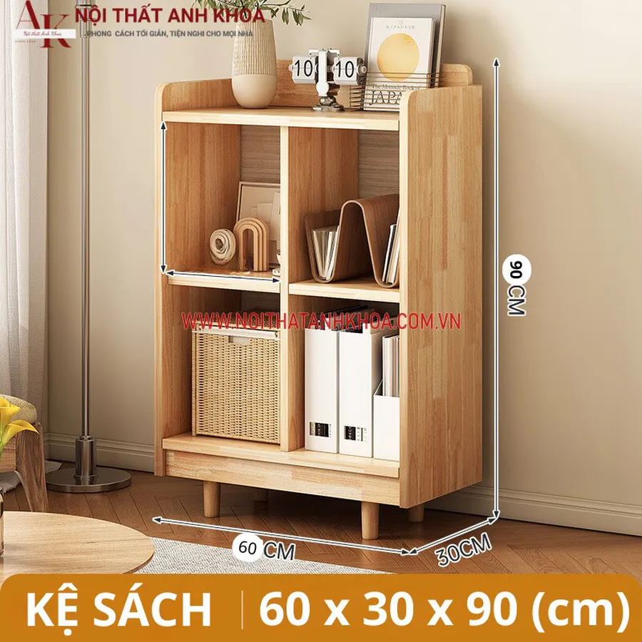 Kệ Sách Đứng Gỗ Công Nghiệp Màu Vân Gỗ Đẹp Giá Rẻ