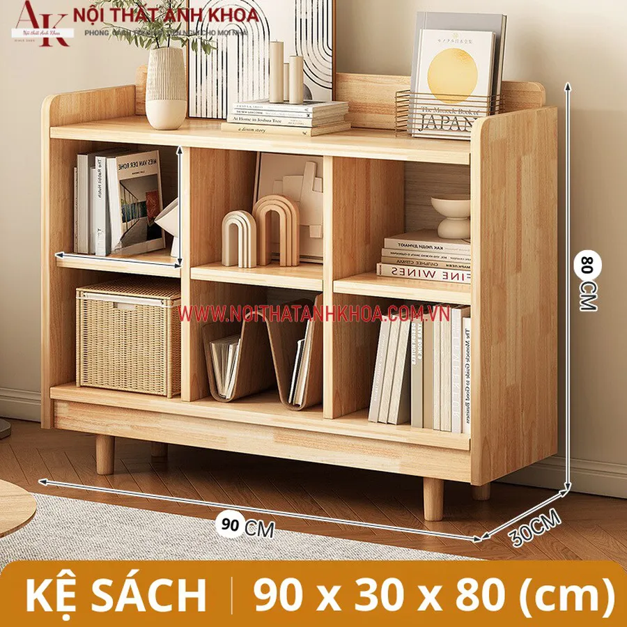 Kệ Sách Đứng Gỗ Công Nghiệp Màu Vân Gỗ Đẹp Giá Rẻ