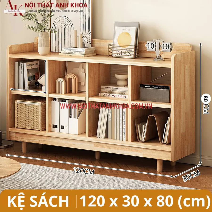 Kệ Sách Đứng Gỗ Công Nghiệp Màu Vân Gỗ Đẹp Giá Rẻ