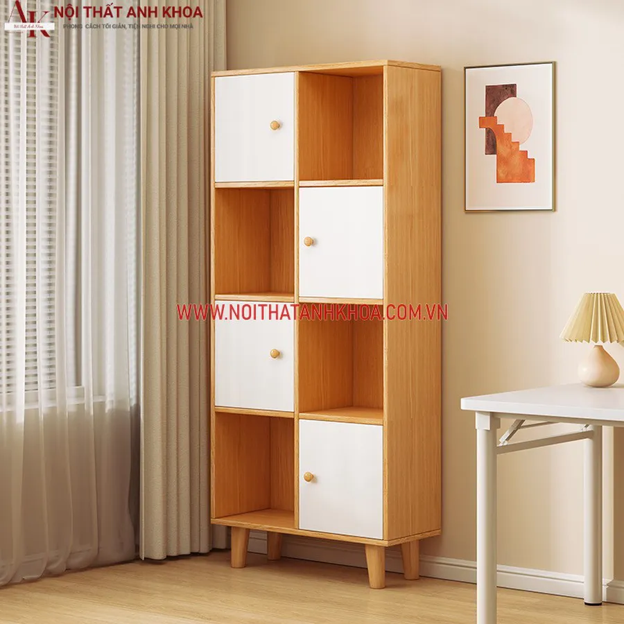 Kệ Sách Đứng Gỗ Công Nghiệp Thiết kế Đẹp Hiện Đại