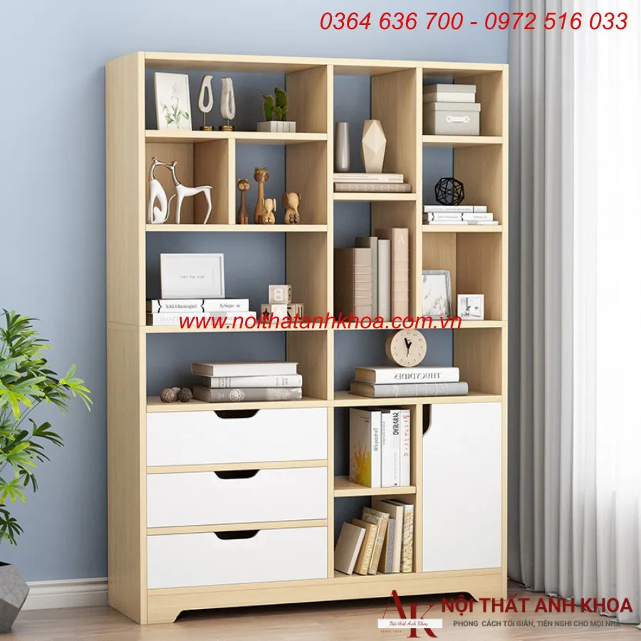 Kệ Sách Đứng Gỗ MDF Đẹp Nhỏ Gọn