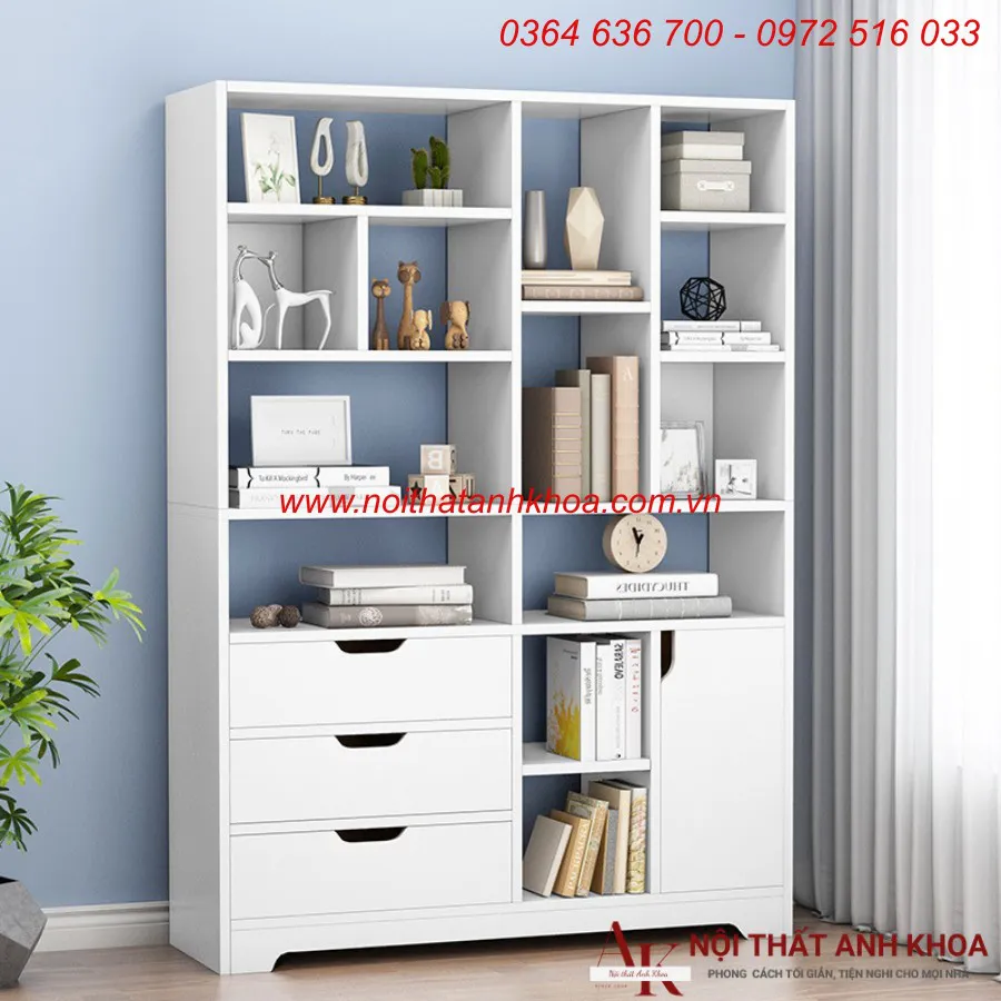 Kệ Sách Đứng Gỗ MDF Đẹp Nhỏ Gọn