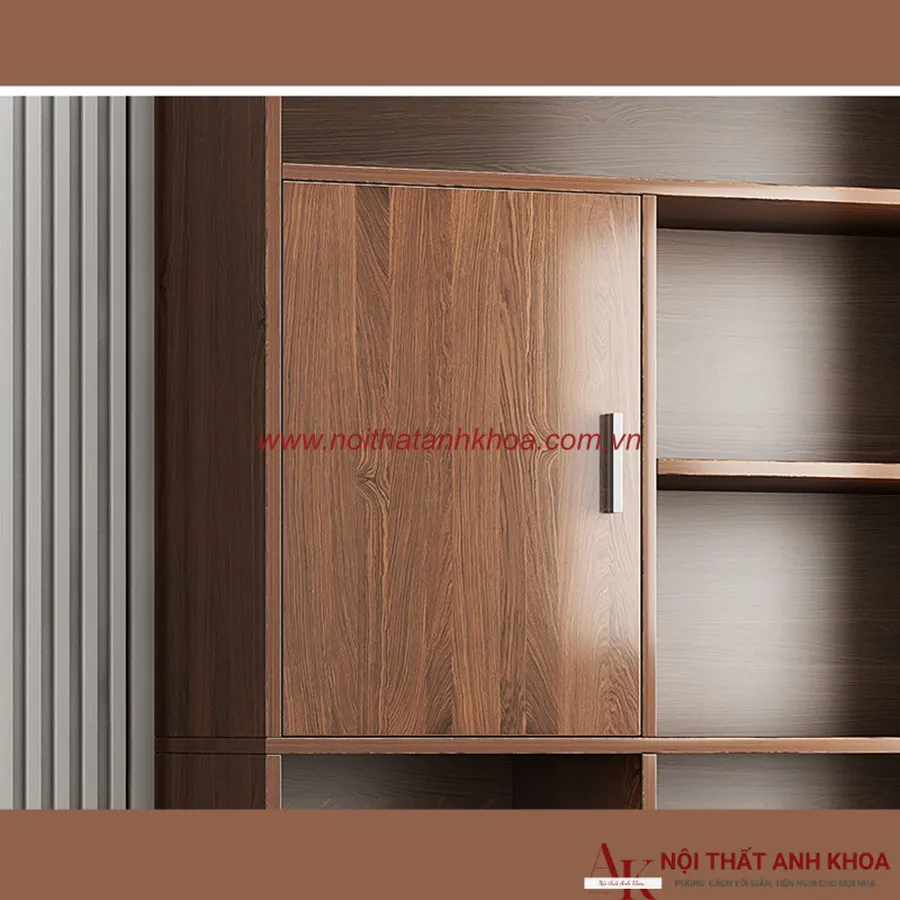 Kệ Sách Giá Rẻ Gỗ MDF Màu Nâu Vân Gỗ Đẹp Sang Trọng