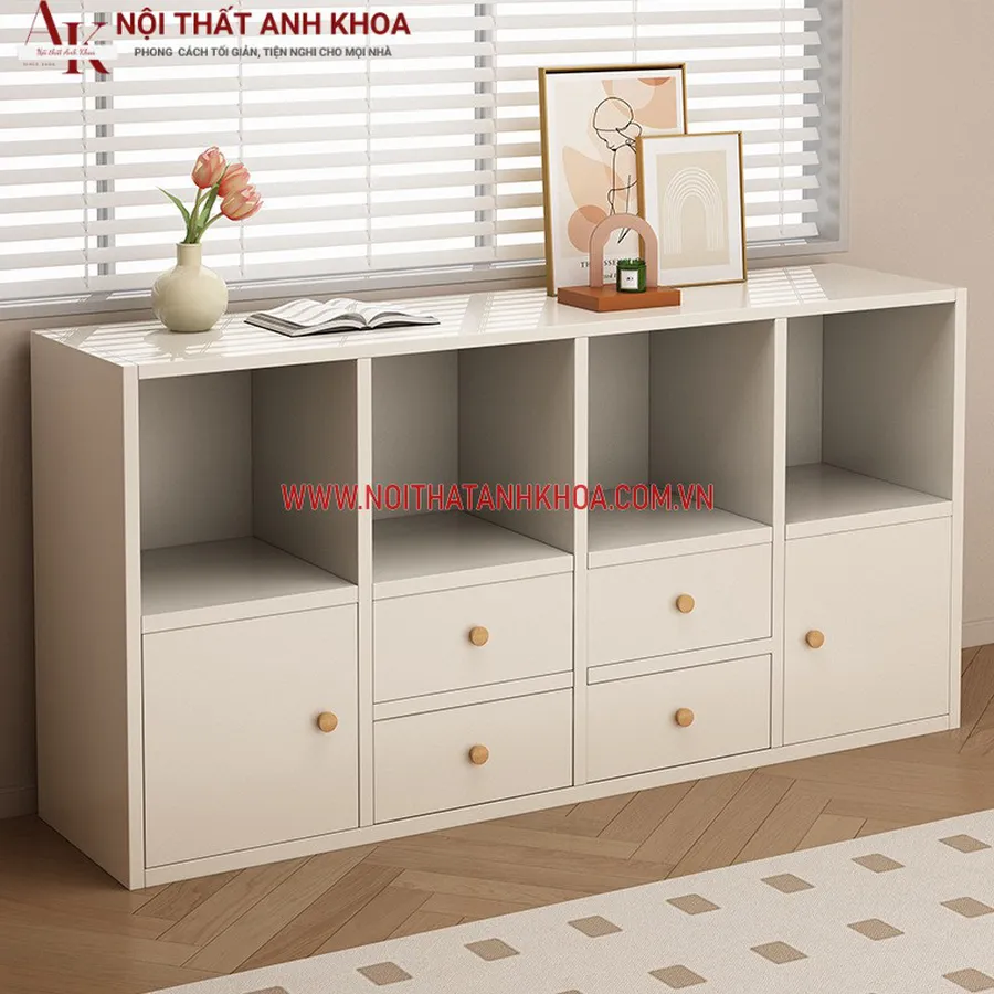 Kệ Sách Gỗ Công Nghiệp Có Hộc Tủ Hiện Đại