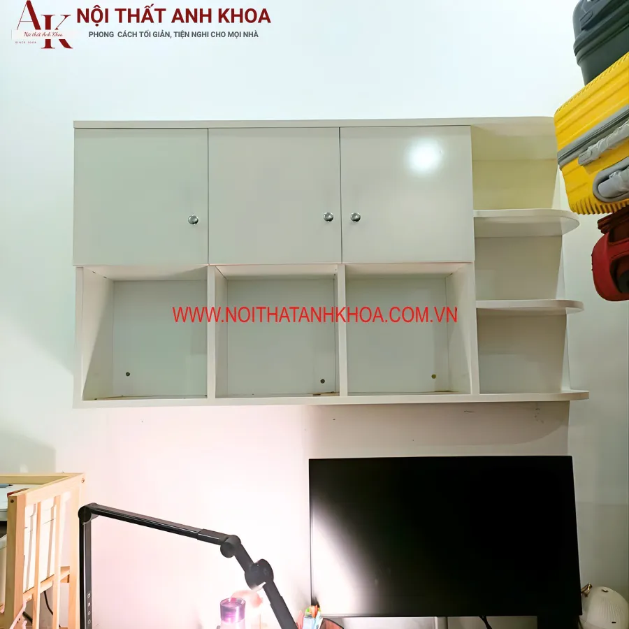Kệ Sách Treo Tường Gỗ MDF Hiện Đại Tiện Lợi