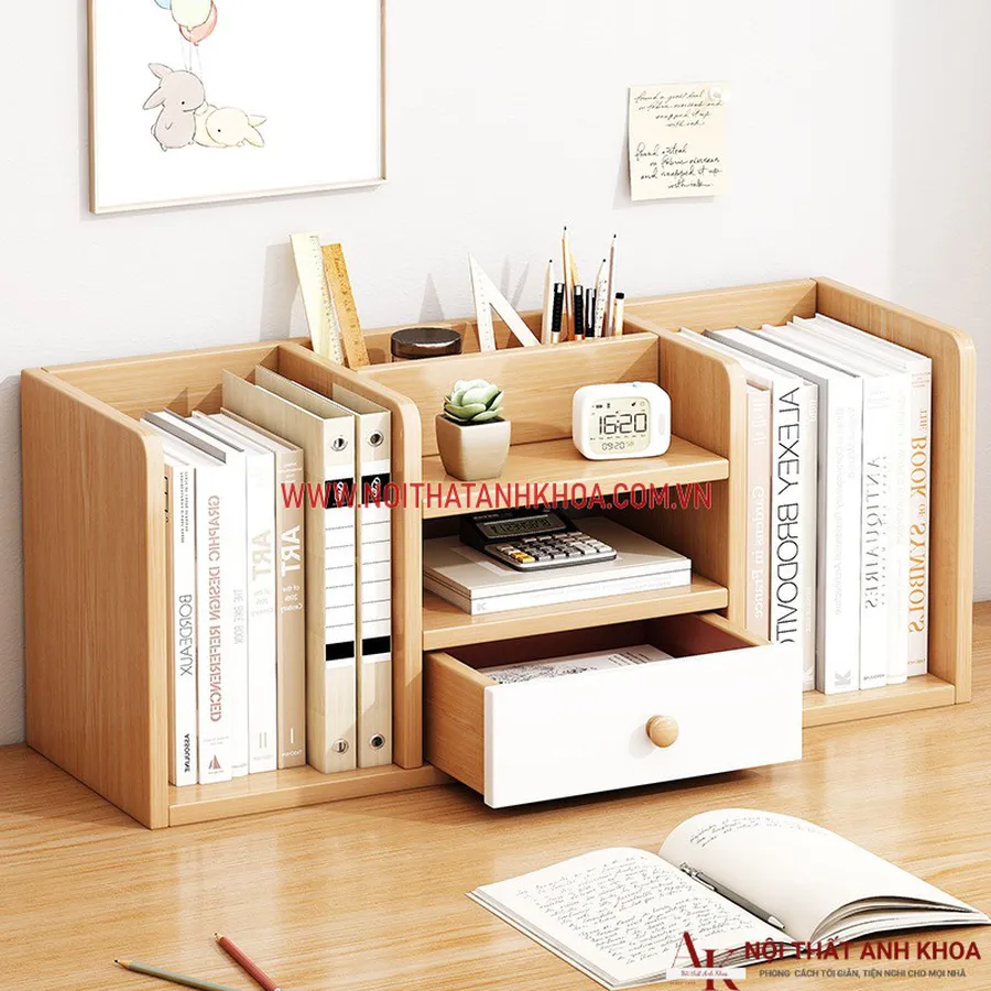 Kệ Sách Mini Để Bàn Học Đẹp Hiện Đại