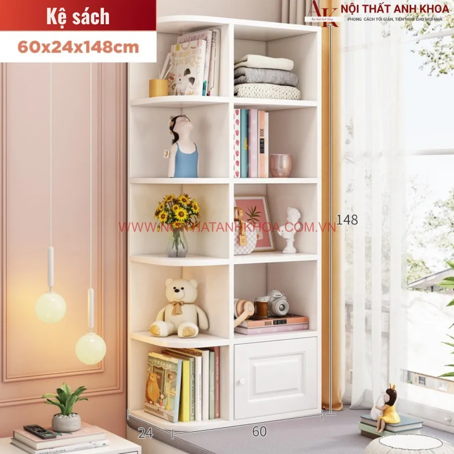 Kệ Sách Mini Gỗ Công Nghiệp Đơn Giản Tiện Nghi