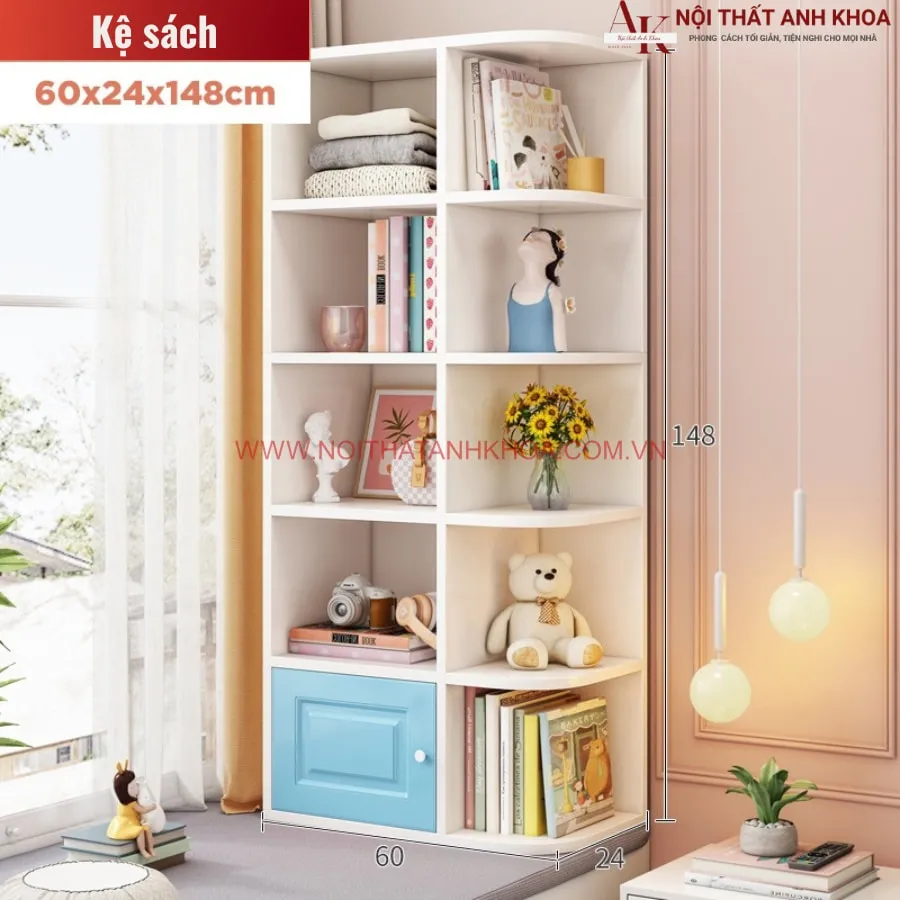 Kệ Sách Mini Gỗ Công Nghiệp Đơn Giản Tiện Nghi