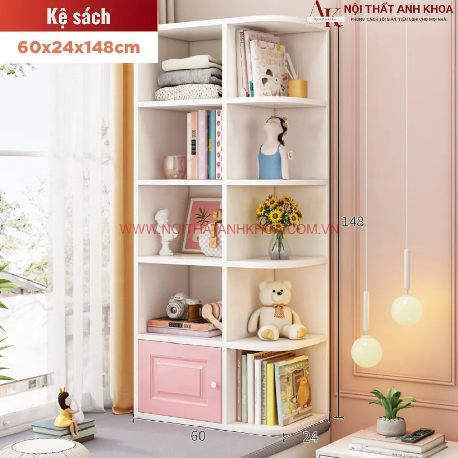Kệ Sách Mini Gỗ Công Nghiệp Đơn Giản Tiện Nghi