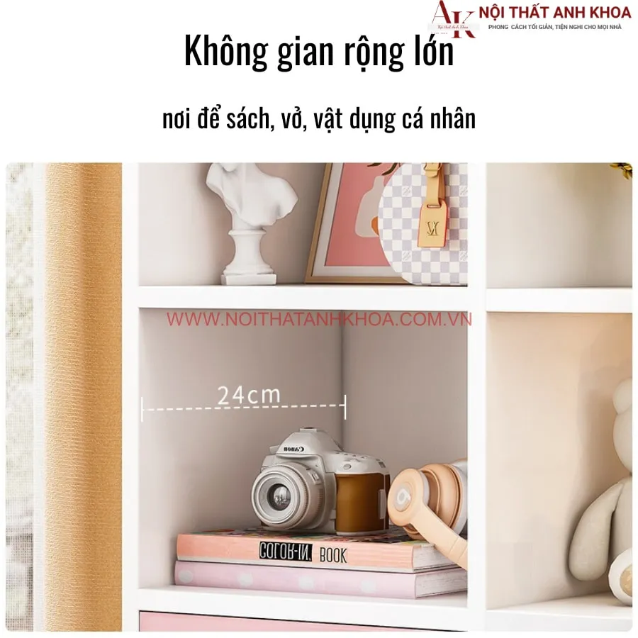 Kệ Sách Mini Gỗ Công Nghiệp Đơn Giản Tiện Nghi