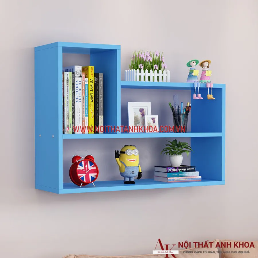 Kệ Sách Treo Tường Đẹp Gỗ Công Nghiệp Giá Tốt