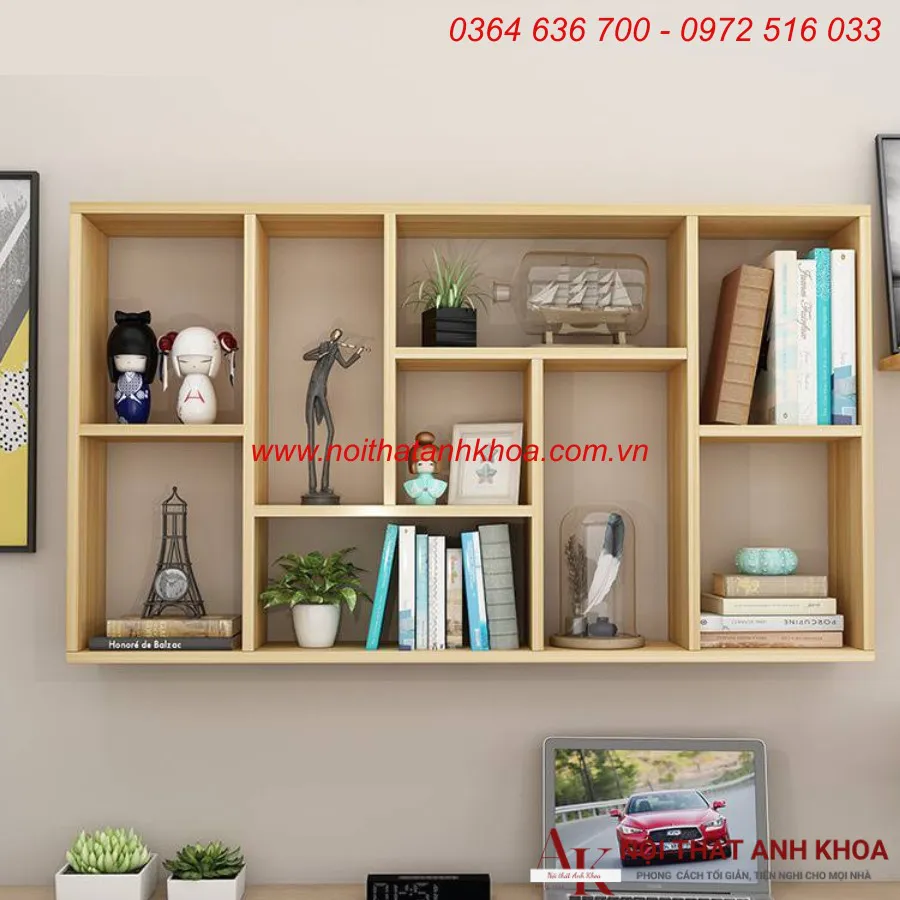 Kệ Sách Treo Tường Đẹp Gỗ MDF Đa Dạng Mẫu Mã